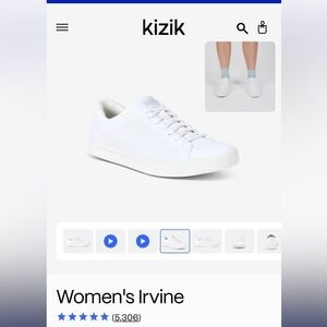 Kizik white Irvine shoes